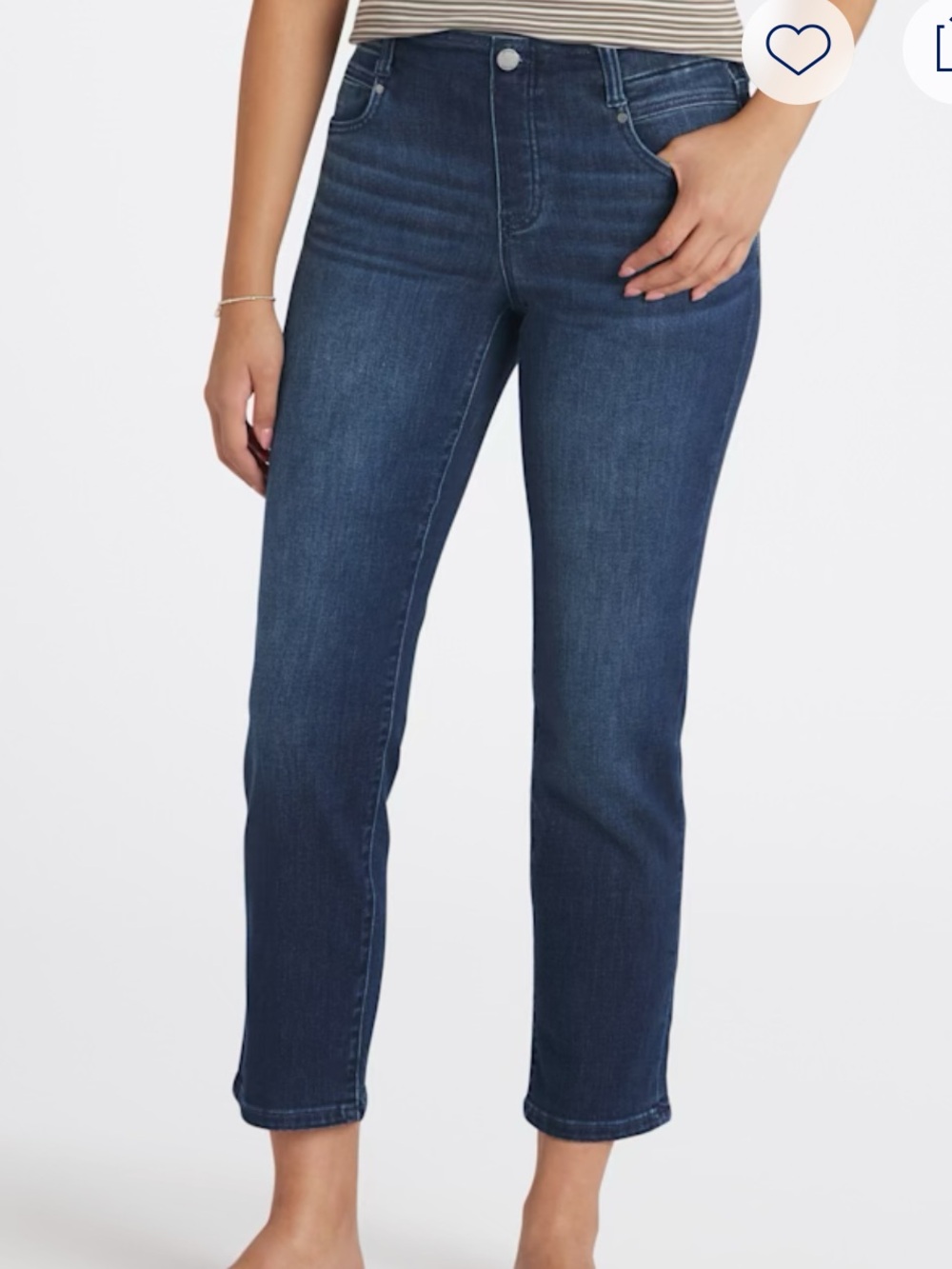 NWT Liverpool Gia Glider Pull-on Slim Straight Leg Jean 2P inseam 27’’